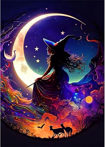 Hexenmond - Puzzles für Erwachsene,Puzzle 1500 Teile, Puzzle 87x57cm, DIY-Puzzles für Heimdekoration, Familienpuzzle für Erwachsene und Kinder von Cekog