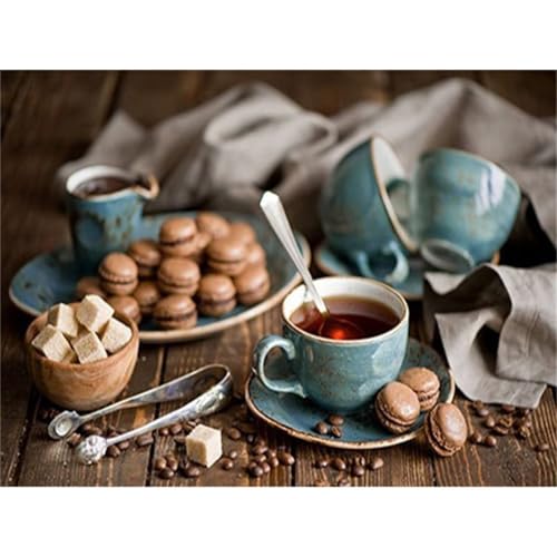 Kaffeemakrone - Puzzles für Erwachsene,Puzzle 1200 Teile, Puzzle 50x75 cm DIY - Puzzles für Heimdekoration, Familienpuzzle für Erwachsene und Kinder von Cekog