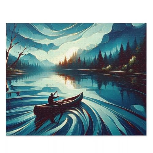 Kanufahrer - Puzzles für Erwachsene,Puzzle 300 Teile, Puzzle 40x28 cm DIY - Puzzles für Heimdekoration, Familienpuzzle für Erwachsene und Kinder von Cekog