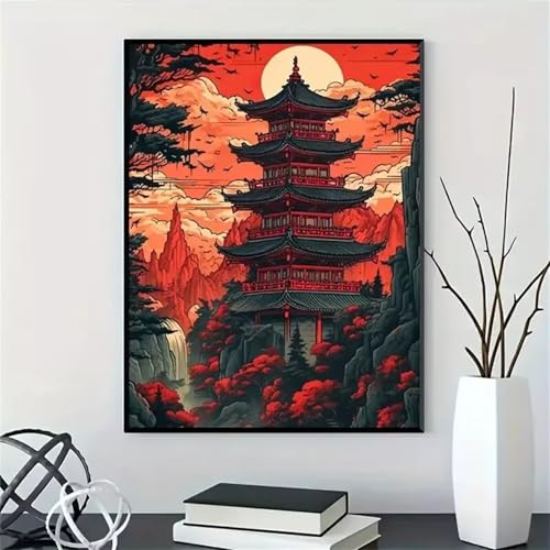 Klassische Pagode - Puzzles für Erwachsene,Puzzle 1500 Teile, Puzzle 87x57cm, DIY-Puzzles für Heimdekoration, Familienpuzzle für Erwachsene und Kinder von Cekog