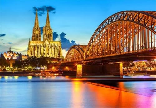 Kölner Dom - Puzzles für Erwachsene,Puzzle 300 Teile, Puzzle 40x28 cm DIY - Puzzles für Heimdekoration, Familienpuzzle für Erwachsene und Kinder von Cekog