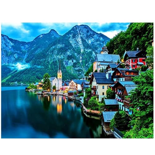 Lake Mountain Haus - Puzzles für Erwachsene,Puzzle 700 Teile, Puzzle 38x52 cm DIY - Puzzles für Heimdekoration, Familienpuzzle für Erwachsene und Kinder von Cekog
