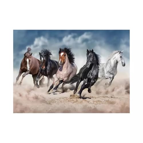Laufende Pferde - Puzzles für Erwachsene,Puzzle 500 Teile, Puzzle 38x52 cm DIY - Puzzles für Heimdekoration, Familienpuzzle für Erwachsene und Kinder von Cekog