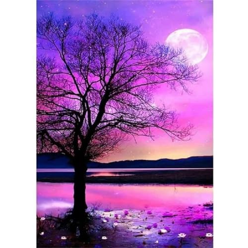 Lila Baummond - Puzzles für Erwachsene,Puzzle 700 Teile, Puzzle 38x52 cm DIY - Puzzles für Heimdekoration, Familienpuzzle für Erwachsene und Kinder von Cekog