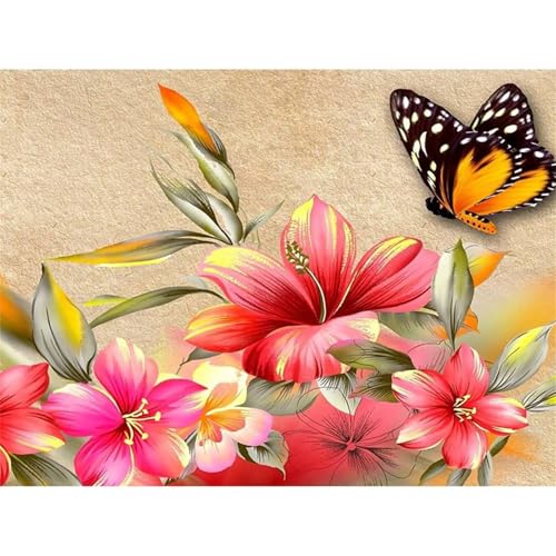 Lilienblume Schmetterling - Puzzles für Erwachsene,Puzzle 200 Teile, Puzzle 35x25 cm DIY - Puzzles für Heimdekoration, Familienpuzzle für Erwachsene und Kinder von Cekog