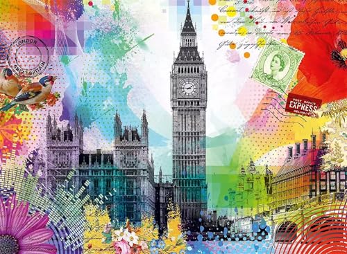 Londons Big Ben - Puzzles für Erwachsene,Puzzle 1000 Teile, Puzzle 50x75 cm DIY - Puzzles für Heimdekoration, Familienpuzzle für Erwachsene und Kinder von Cekog
