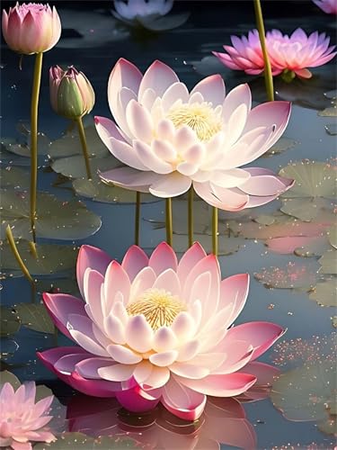 Lotusteich - Puzzles für Erwachsene,Puzzle 120 Teile, Puzzle 25x20 cm DIY - Puzzles für Heimdekoration, Familienpuzzle für Erwachsene und Kinder von Cekog