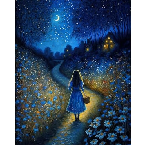Mädchen zu Fuß Landschaft - Puzzles für Erwachsene,Puzzle 200 Teile, Puzzle 35x25 cm DIY - Puzzles für Heimdekoration, Familienpuzzle für Erwachsene und Kinder von Cekog
