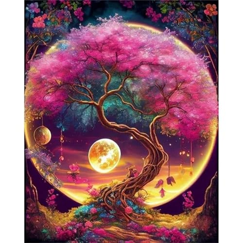 Mondbaum - Puzzles für Erwachsene,Puzzle 1000 Teile, Puzzle 50x75 cm DIY - Puzzles für Heimdekoration, Familienpuzzle für Erwachsene und Kinder von Cekog