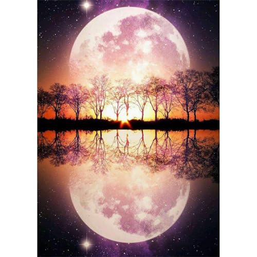Mondbaumreflexion - Puzzles für Erwachsene,Puzzle 300 Teile, Puzzle 40x28 cm DIY - Puzzles für Heimdekoration, Familienpuzzle für Erwachsene und Kinder von Cekog