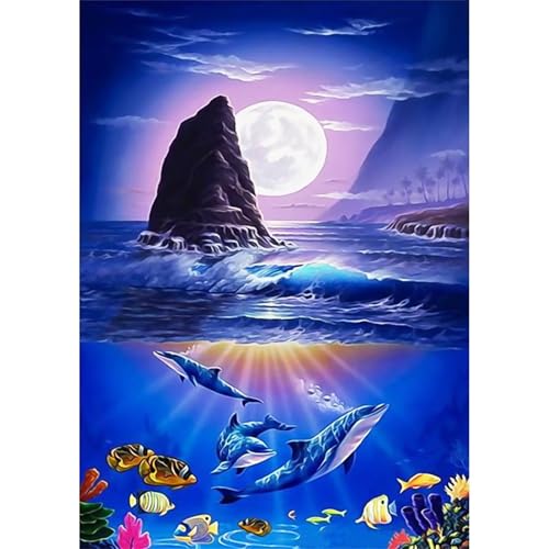 Mondmeerdelfine - Puzzles für Erwachsene,Puzzle 120 Teile, Puzzle 25x20 cm DIY - Puzzles für Heimdekoration, Familienpuzzle für Erwachsene und Kinder Mondmeerdelfine - Puzzles für Erwachsene,Puzzle 120 Teile, Puzzle 25x20 cm DIY - Puzzles für Heimdekoration, Familienpuzzle für Erwachsene und Kinder von Cekog