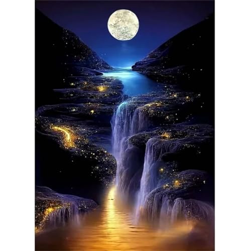 Mondscheinfluss - Puzzles für Erwachsene,Puzzle 1000 Teile, Puzzle 50x75 cm DIY - Puzzles für Heimdekoration, Familienpuzzle für Erwachsene und Kinder von Cekog