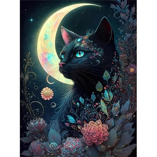Mondschwarze Katze - Puzzles für Erwachsene,Puzzle 300 Teile, Puzzle 40x28 cm DIY - Puzzles für Heimdekoration, Familienpuzzle für Erwachsene und Kinder Mondschwarze Katze - Puzzles für Erwachsene,Puzzle 300 Teile, Puzzle 40x28 cm DIY - Puzzles für Heimdekoration, Familienpuzzle für Erwachsene und Kinder von Cekog