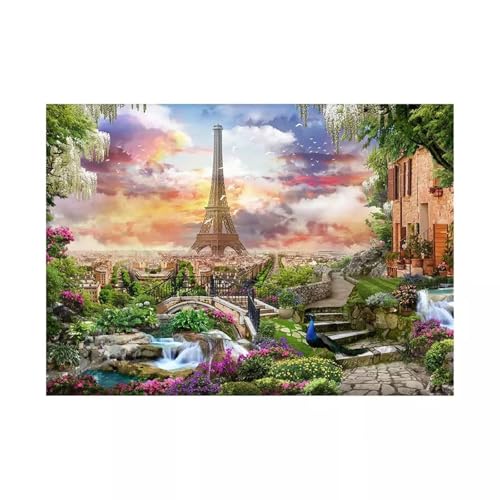 Pariser Landschaft - Puzzles für Erwachsene,Puzzle 1200 Teile, Puzzle 50x75 cm DIY - Puzzles für Heimdekoration, Familienpuzzle für Erwachsene und Kinder von Cekog