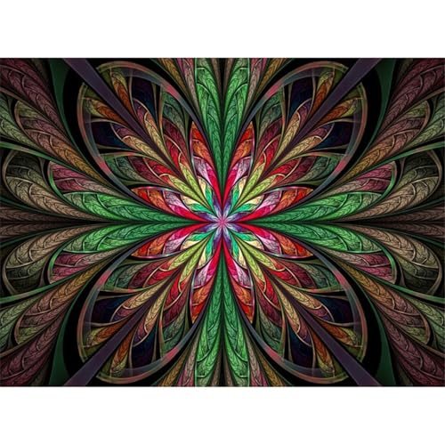 Puzzle 1000 Teile,Puzzle für Erwachsene,Abstraktes Mandala Puzzles Lernspiel Herausforderung Spielzeug,Kunsthandwerk für Heimdekoration Unterhaltungsspiel - mit Rahmen von Cekog