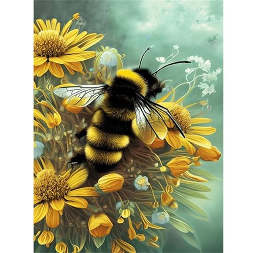 Puzzle 1000 Teile,Puzzle für Erwachsene,Blumenbiene Puzzles Lernspiel Herausforderung Spielzeug,Kunsthandwerk für Heimdekoration Unterhaltungsspiel - mit Rahmen von Cekog