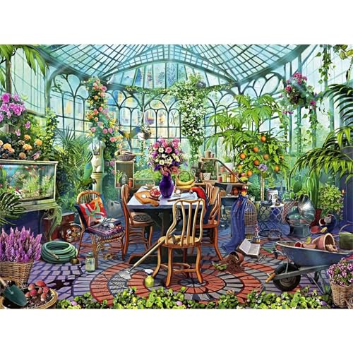 Puzzle 1000 Teile,Puzzle für Erwachsene,Gartenblume Puzzles Lernspiel Herausforderung Spielzeug,Kunsthandwerk für Heimdekoration Unterhaltungsspiel - mit Rahmen von Cekog