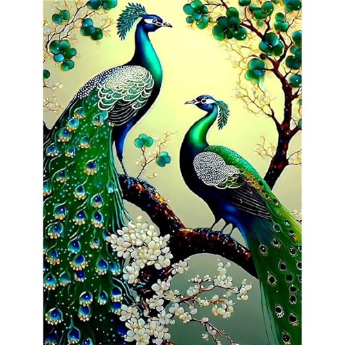 Puzzle 1000 Teile,Puzzle für Erwachsene,Grüner Pfau Puzzles Lernspiel Herausforderung Spielzeug,Kunsthandwerk für Heimdekoration Unterhaltungsspiel - mit Rahmen von Cekog