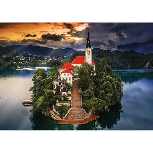 Puzzle 1000 Teile,Puzzle für Erwachsene,Sea Island Kirche Puzzles Lernspiel Herausforderung Spielzeug,Kunsthandwerk für Heimdekoration Unterhaltungsspiel - mit Rahmen Puzzle 1000 Teile,Puzzle für Erwachsene,Sea Island Kirche Puzzles Lernspiel Herausforderung Spielzeug,Kunsthandwerk für Heimdekoration Unterhaltungsspiel - mit Rahmen von Cekog