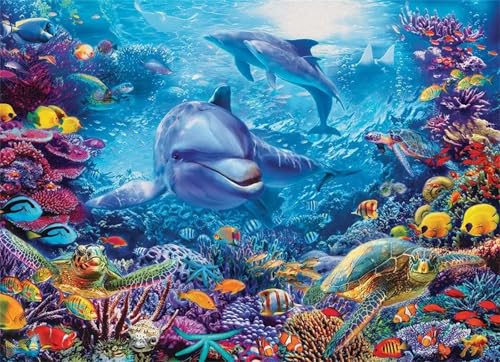 Puzzle 1000 Teile,Puzzle für Erwachsene,Tiere der Unterwasserwelt Puzzles Lernspiel Herausforderung Spielzeug,Kunsthandwerk für Heimdekoration Unterhaltungsspiel - mit Rahmen von Cekog