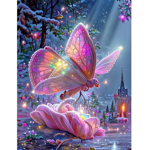 Puzzle 1000 Teile,Puzzle für Erwachsene,Verträumter rosa Schmetterling Puzzles Lernspiel Herausforderung Spielzeug,Kunsthandwerk für Heimdekoration Unterhaltungsspiel - mit Rahmen von Cekog