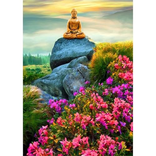 Puzzle 1000 Teile,Puzzle für Erwachsene,Wildblumenstatue Puzzles Lernspiel Herausforderung Spielzeug,Kunsthandwerk für Heimdekoration Unterhaltungsspiel - mit Rahmen von Cekog
