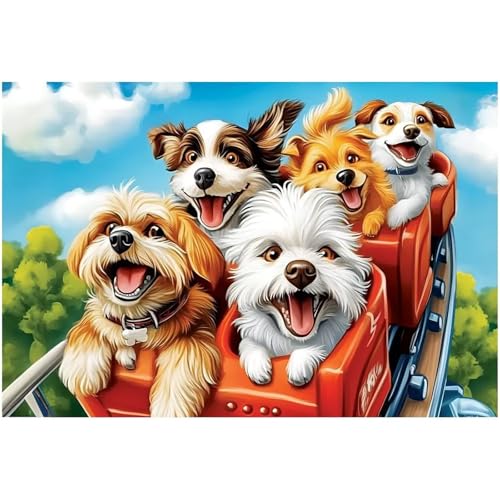Puzzle 120 Teile,Puzzle für Erwachsene,Glückliche Hunde Puzzles Lernspiel Herausforderung Spielzeug,Kunsthandwerk für Heimdekoration Unterhaltungsspiel - mit Rahmen Puzzle 120 Teile,Puzzle für Erwachsene,Glückliche Hunde Puzzles Lernspiel Herausforderung Spielzeug,Kunsthandwerk für Heimdekoration Unterhaltungsspiel - mit Rahmen von Cekog