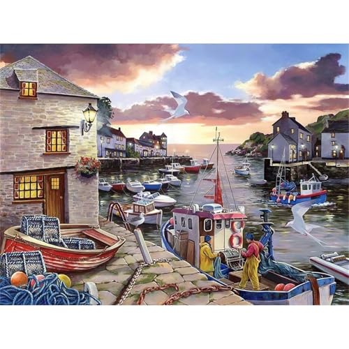 Puzzle 120 Teile,Puzzle für Erwachsene,Jachthafen von Seaside Town Puzzles Lernspiel Herausforderung Spielzeug,Kunsthandwerk für Heimdekoration Unterhaltungsspiel - mit Rahmen Puzzle 120 Teile,Puzzle für Erwachsene,Jachthafen von Seaside Town Puzzles Lernspiel Herausforderung Spielzeug,Kunsthandwerk für Heimdekoration Unterhaltungsspiel - mit Rahmen von Cekog