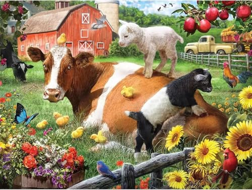Puzzle 120 Teile,Puzzle für Erwachsene,Nutztiere Puzzles Lernspiel Herausforderung Spielzeug,Kunsthandwerk für Heimdekoration Unterhaltungsspiel - mit Rahmen Puzzle 120 Teile,Puzzle für Erwachsene,Nutztiere Puzzles Lernspiel Herausforderung Spielzeug,Kunsthandwerk für Heimdekoration Unterhaltungsspiel - mit Rahmen von Cekog