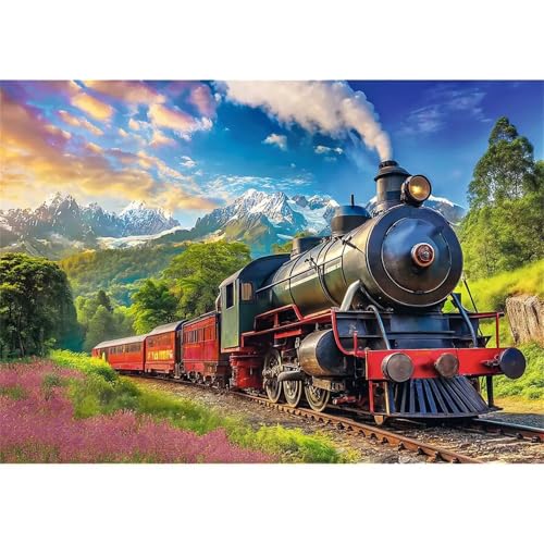 Puzzle 120 Teile,Puzzle für Erwachsene,Panoramazug Puzzles Lernspiel Herausforderung Spielzeug,Kunsthandwerk für Heimdekoration Unterhaltungsspiel - mit Rahmen Puzzle 120 Teile,Puzzle für Erwachsene,Panoramazug Puzzles Lernspiel Herausforderung Spielzeug,Kunsthandwerk für Heimdekoration Unterhaltungsspiel - mit Rahmen von Cekog