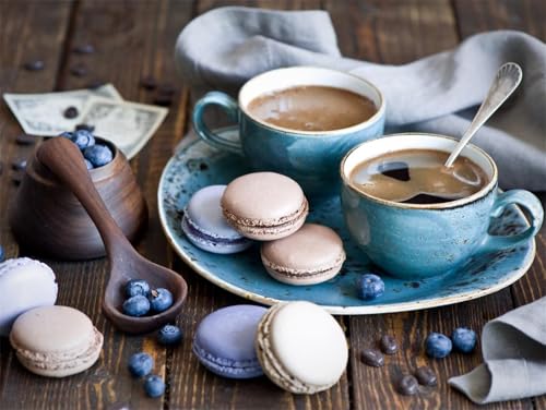Puzzle 1200 Teile,Puzzle für Erwachsene,Kaffeepaar Puzzles Lernspiel Herausforderung Spielzeug,Kunsthandwerk für Heimdekoration Unterhaltungsspiel - mit Rahmen von Cekog