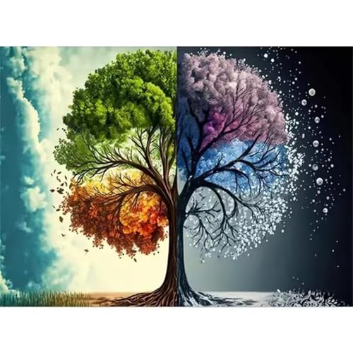 Puzzle 1200 Teile,Puzzles für Erwachsene,Vier-Jahreszeiten-Baum - Puzzle für Erwachsene,Lernspiel Herausforderung Spielzeug,Kunsthandwerk für Heimdekoration Unterhaltungsspiel von Cekog