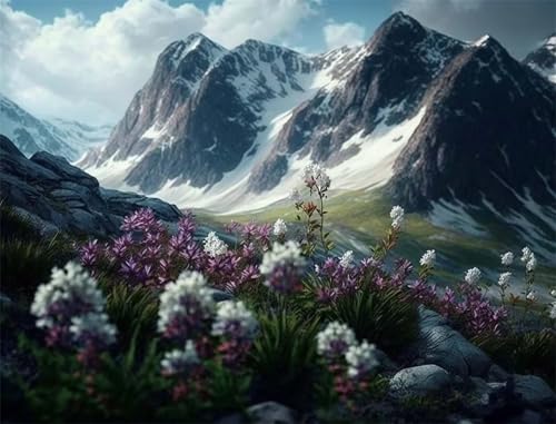 Puzzle 1200 Teile,Puzzles für Erwachsene,Wildblumenberg - Puzzle für Erwachsene,Lernspiel Herausforderung Spielzeug,Kunsthandwerk für Heimdekoration Unterhaltungsspiel von Cekog