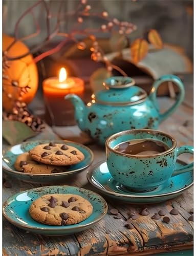 Puzzle 200 Teile,Puzzle für Erwachsene,Kekskaffee Puzzles Lernspiel Herausforderung Spielzeug,Kunsthandwerk für Heimdekoration Unterhaltungsspiel - mit Rahmen von Cekog