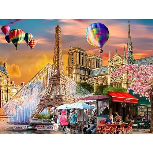 Puzzle 200 Teile,Puzzle für Erwachsene,Stadtstraßenturm Puzzles Lernspiel Herausforderung Spielzeug,Kunsthandwerk für Heimdekoration Unterhaltungsspiel - mit Rahmen von Cekog