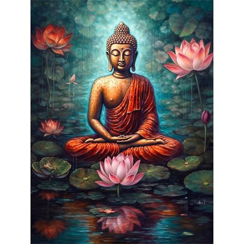 Puzzle 200 Teile,Puzzle für Erwachsene,Statue Zen Lotus Puzzles Lernspiel Herausforderung Spielzeug,Kunsthandwerk für Heimdekoration Unterhaltungsspiel - mit Rahmen von Cekog
