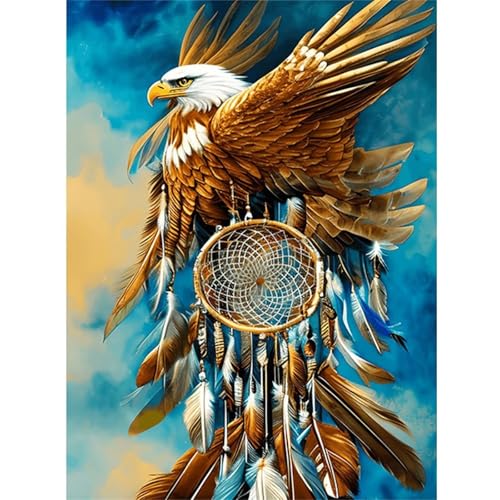 Puzzle 200 Teile,Puzzle für Erwachsene,Traumfänger Adler Puzzles Lernspiel Herausforderung Spielzeug,Kunsthandwerk für Heimdekoration Unterhaltungsspiel - mit Rahmen von Cekog