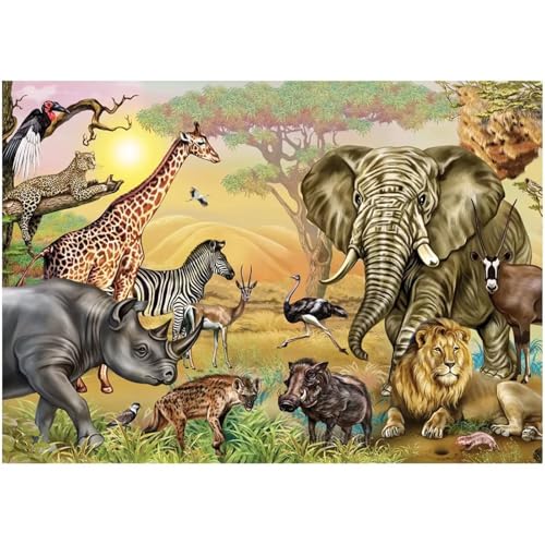 Puzzle 200 Teile,Puzzle für Erwachsene,Wildes Tier Puzzles Lernspiel Herausforderung Spielzeug,Kunsthandwerk für Heimdekoration Unterhaltungsspiel - mit Rahmen von Cekog