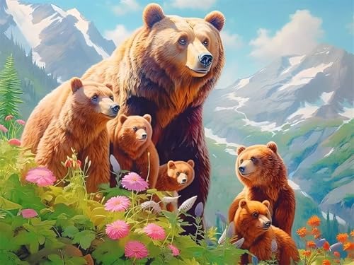 Puzzle 300 Teile,Puzzle für Erwachsene,Bärenfamilie Puzzles Lernspiel Herausforderung Spielzeug,Kunsthandwerk für Heimdekoration Unterhaltungsspiel - mit Rahmen Puzzle 300 Teile,Puzzle für Erwachsene,Bärenfamilie Puzzles Lernspiel Herausforderung Spielzeug,Kunsthandwerk für Heimdekoration Unterhaltungsspiel - mit Rahmen von Cekog