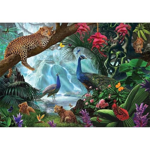 Puzzle 300 Teile,Puzzle für Erwachsene,Dschungeltiere Puzzles Lernspiel Herausforderung Spielzeug,Kunsthandwerk für Heimdekoration Unterhaltungsspiel - mit Rahmen Puzzle 300 Teile,Puzzle für Erwachsene,Dschungeltiere Puzzles Lernspiel Herausforderung Spielzeug,Kunsthandwerk für Heimdekoration Unterhaltungsspiel - mit Rahmen von Cekog