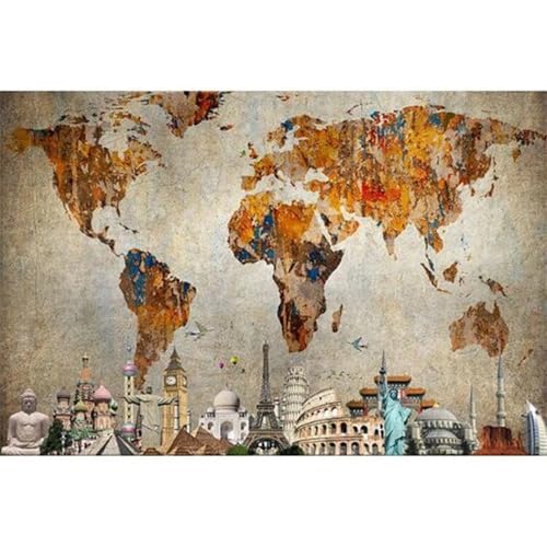Puzzle 300 Teile,Puzzle für Erwachsene,Karte berühmter Gebäude Puzzles Lernspiel Herausforderung Spielzeug,Kunsthandwerk für Heimdekoration Unterhaltungsspiel - mit Rahmen Puzzle 300 Teile,Puzzle für Erwachsene,Karte berühmter Gebäude Puzzles Lernspiel Herausforderung Spielzeug,Kunsthandwerk für Heimdekoration Unterhaltungsspiel - mit Rahmen von Cekog