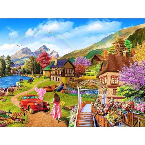 Puzzle 300 Teile,Puzzle für Erwachsene,Ländliche Naturlandschaft Puzzles Lernspiel Herausforderung Spielzeug,Kunsthandwerk für Heimdekoration Unterhaltungsspiel - mit Rahmen Puzzle 300 Teile,Puzzle für Erwachsene,Ländliche Naturlandschaft Puzzles Lernspiel Herausforderung Spielzeug,Kunsthandwerk für Heimdekoration Unterhaltungsspiel - mit Rahmen von Cekog