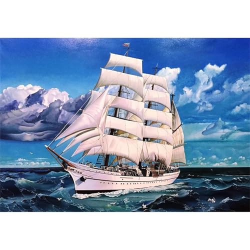 Puzzle 300 Teile,Puzzle für Erwachsene,Ozeanweißes Segelboot Puzzles Lernspiel Herausforderung Spielzeug,Kunsthandwerk für Heimdekoration Unterhaltungsspiel - mit Rahmen Puzzle 300 Teile,Puzzle für Erwachsene,Ozeanweißes Segelboot Puzzles Lernspiel Herausforderung Spielzeug,Kunsthandwerk für Heimdekoration Unterhaltungsspiel - mit Rahmen von Cekog