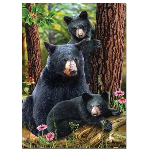 Puzzle 300 Teile,Puzzle für Erwachsene,Schwarzbär Puzzles Lernspiel Herausforderung Spielzeug,Kunsthandwerk für Heimdekoration Unterhaltungsspiel - mit Rahmen Puzzle 300 Teile,Puzzle für Erwachsene,Schwarzbär Puzzles Lernspiel Herausforderung Spielzeug,Kunsthandwerk für Heimdekoration Unterhaltungsspiel - mit Rahmen von Cekog