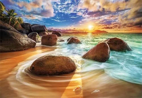 Puzzle 300 Teile,Puzzle für Erwachsene,Sonnenuntergang Meer Puzzles Lernspiel Herausforderung Spielzeug,Kunsthandwerk für Heimdekoration Unterhaltungsspiel - mit Rahmen Puzzle 300 Teile,Puzzle für Erwachsene,Sonnenuntergang Meer Puzzles Lernspiel Herausforderung Spielzeug,Kunsthandwerk für Heimdekoration Unterhaltungsspiel - mit Rahmen von Cekog