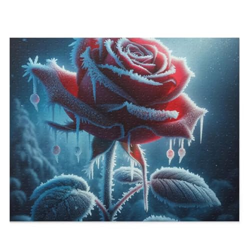 Puzzle 300 Teile,Puzzle für Erwachsene,Winterrosen Puzzles Lernspiel Herausforderung Spielzeug,Kunsthandwerk für Heimdekoration Unterhaltungsspiel - mit Rahmen Puzzle 300 Teile,Puzzle für Erwachsene,Winterrosen Puzzles Lernspiel Herausforderung Spielzeug,Kunsthandwerk für Heimdekoration Unterhaltungsspiel - mit Rahmen von Cekog