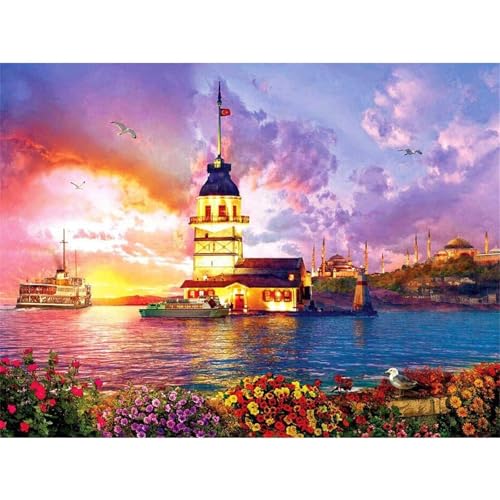 Puzzle 500 Teile,Puzzle für Erwachsene,Leuchtturmstadt am Meer Puzzles Lernspiel Herausforderung Spielzeug,Kunsthandwerk für Heimdekoration Unterhaltungsspiel - mit Rahmen Puzzle 500 Teile,Puzzle für Erwachsene,Leuchtturmstadt am Meer Puzzles Lernspiel Herausforderung Spielzeug,Kunsthandwerk für Heimdekoration Unterhaltungsspiel - mit Rahmen von Cekog