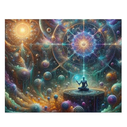 Puzzle 700 Teile,Puzzle für Erwachsene,Meditationsuniversum Puzzles Lernspiel Herausforderung Spielzeug,Kunsthandwerk für Heimdekoration Unterhaltungsspiel - mit Rahmen von Cekog