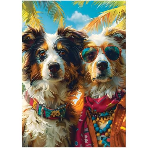 Puzzle 700 Teile,Puzzle für Erwachsene,Tierhunde Puzzles Lernspiel Herausforderung Spielzeug,Kunsthandwerk für Heimdekoration Unterhaltungsspiel - mit Rahmen von Cekog