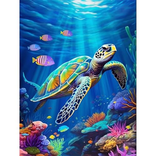 Puzzle 700 Teile,Puzzle für Erwachsene,Unterwasserschildkröte Puzzles Lernspiel Herausforderung Spielzeug,Kunsthandwerk für Heimdekoration Unterhaltungsspiel - mit Rahmen von Cekog